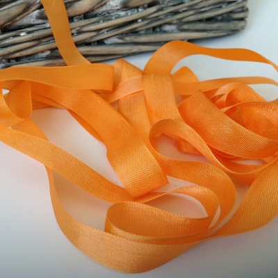 Стрічка Seam Binding - Mango Orange, колір помаранчевий, ширина 1,3 см, довжина 90 см