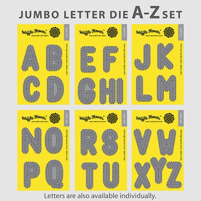 Ножі від Waffle Flower - Jumbo Letter A-Z Set, у Набірі 26 потрійних ножів