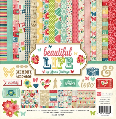 Набір паперу та декору від Echo Park Beautiful Life Collection Kit, 30x30 см