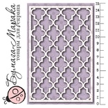 Белый чипборд от Бумага Марака - Фон "Дамаск"