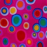 Бавовна Абстрактні кола, щільний (Корея) - фуксія, 45x55см