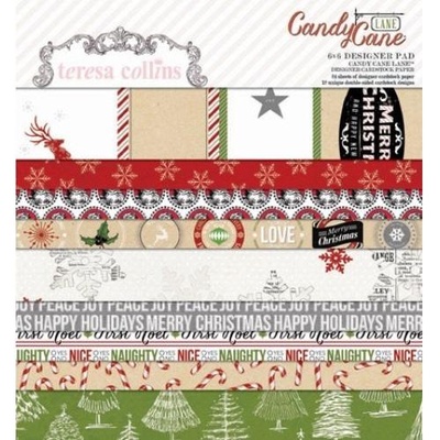 Набір двостороннього паперу Teresa Collins - Candy Cane Lane - Pad, розмір 15x15см