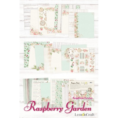 Набiр паперу для скрапбукiнгу Lemoncraft - Raspberry Garden, 30.5x30.5см