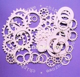 Чипборд от Wycianka - Большой набор шестеренок (размер большой), 50 эл.