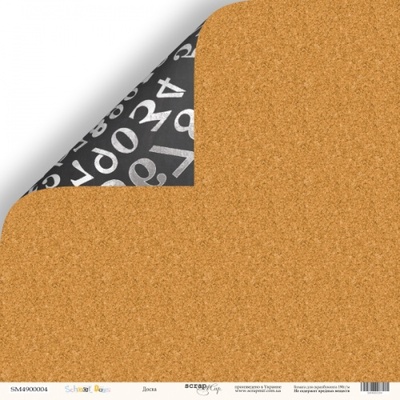 Аркуш двостороннього паперу Scrapmir - Дошка з колекції School Days, 30x30 см