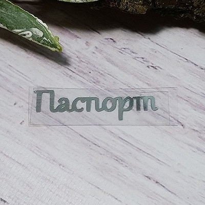 Термонапис "Паспорт" №3, срібло