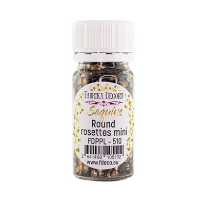 Паєтки розетки міні, горіхові металік 510, ТМ Фабрика Декору