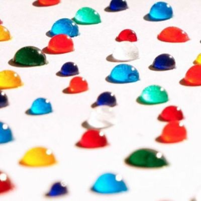 Скляні краплі (дропси) з глітером - Фабрика Декору - Малинові кристали, 40 мл