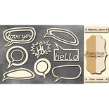 Чипборд Фабрика Декору - Мислеоблака 3, колір молочний, крафт