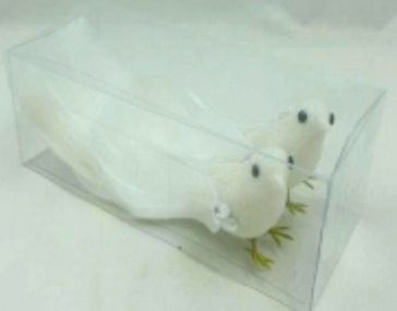 Украшение от Scrapberry's - Птички с акриловыми камушками, белые