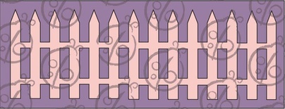 Чипборд Бордюр "Забор" №1 30,5 см 