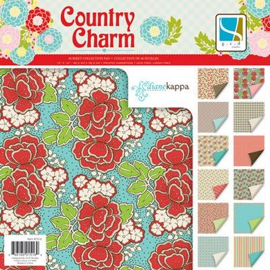 Набір скрап-паперу GCD StudiOs-Country Charm Collection, 12 двосторонньих аркушів, розмір 30x30 см