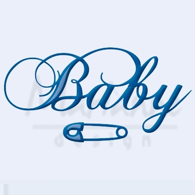 Набір ножів для вирубки Marianne Design Creatable - Baby Text and Safety Pin