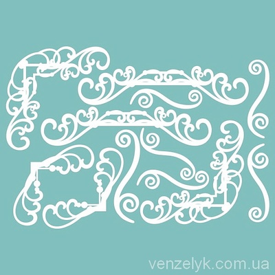 Чипборд від Вензелик - Набір вензлів 19, розмір: 102x147 мм