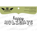 Акриловий штамп Lesia Zgharda SR197 happy HOLIDAYS, розмір 6.3х2см