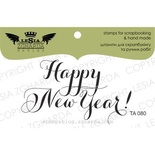 Акриловый штамп Lesia Zgharda TA080 Happy New Year, размер 5.9х3.5 см