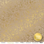 Аркуш одностороннього паперу з золотим тисненням від Scrapmir - Крафт - Tenderness, 30x30 см