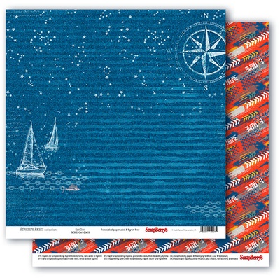 Набор бумаги для скрапбукинга от ScrapBerry's - Мужской отдых, 30,5х30,5 см, 190 гр/м, (8 двусторонних листов)