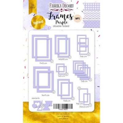 Набір рамок з фольгуванням №1 Purple 39шт., ТМ Фабрика Декору