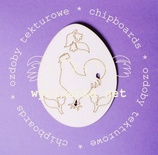 Чипборд від Wycianka - Писанка з півниками, 9x12,5см, 1 шт.