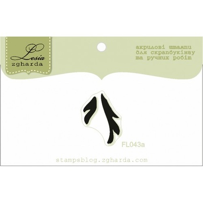 Акриловий штамп Lesia Zgharda FL043a Листочки, розмір 1,6x2,1 см