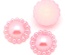 Квітка, імітація перлинок, 13мм, колір рожевий, 10 шт.