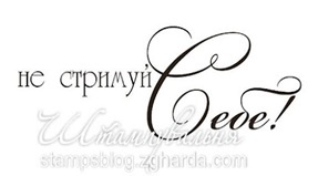 Акриловий штамп T078 Не стримуй себе, розмір 5,7х2см