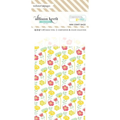 Конвертик Webster's Pages - Bulk Bags Floral: White, розмір 10x7 см, 1 шт.
