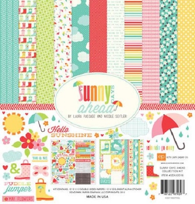 Набор двусторонней скрапбумаги от Echo Park - Sunny Days Ahead, 30х30 см, 12 шт