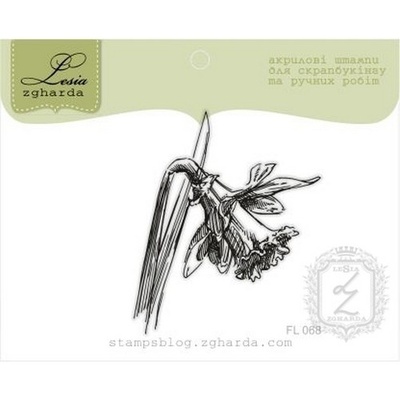 Акриловий штамп Lesia Zgharda Нарцис FL068, 4,6*5,5см