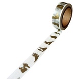 Паперовий скотч на клейовій основі, білий з закоханою парою, 15мм х 10м