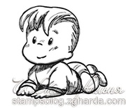 Акриловий штамп D020 Дитина, розмір 4,6х4,7 см