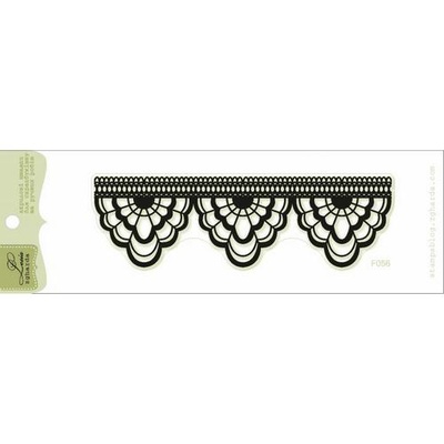 Акриловый штамп Lesia Zgharda F056 Кружево корунка, размер 9,9х3 см.