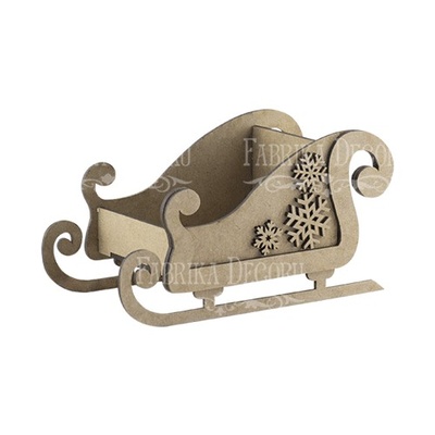Заготовка для декорування "Саночки - 1" 098, ТМ Фабрика Декору