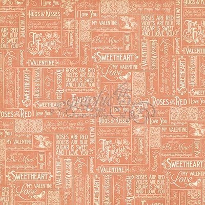 ЦЕНА СНИЖЕНА! Лист бумаги Graphic 45 - Time to Flourish - February Flourish, размер 30х30 см, двусторонняя