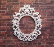 Пластиковая "Растительная рамка" тонкая от Е.В.А, 8х6,4см