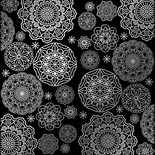 Аркуш одностороннього паперу зі срібним тисненням, дизайн Silver Napkins Black, 30,5см х 30,5см, ТМ Фабрика Декору