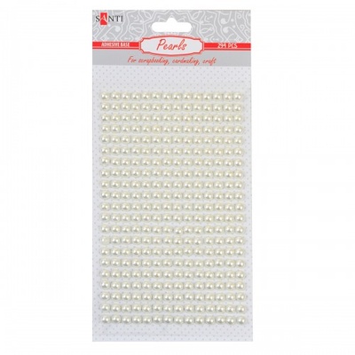 Набір перлин Santi самоклейних White pearls, 6 мм, 294 шт., ТМ Santi