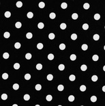 Тканина 100% бавовна - Горох білий на чорному, 45x55см