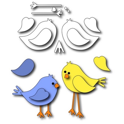 Ніж для вирубки Frantic Stamper - Precision Die - Love Birds