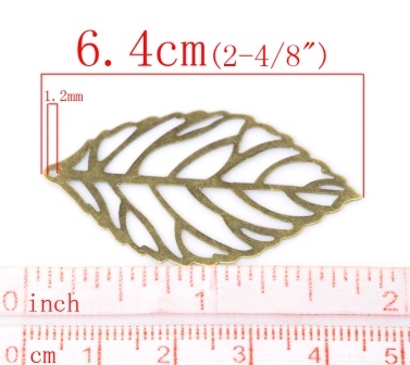 Металева прикраса 4,4х2,6см, антична бронза, 1 шт.