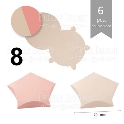 Набір паперових заготовок 002, ТМ Fabrika Dekoru, 6 штук, 70 мм, вибір кольору