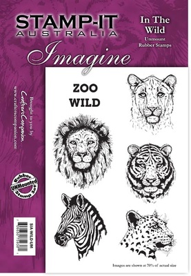 Набір гумових штампів від Crafter's Companion - In The Wild, 6 шт.