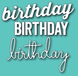 Ножі від Memory Box - Dies- Best Birthday — підпис Birthday