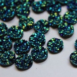 Кабашон DarkTurquoise, 12x5мм, колір синій, 10 шт.