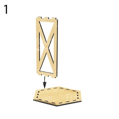 Декоративний ліхтар 6 - граний - L 082, ТМ Фабрика Декору