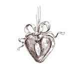 Акриловый штамп Christmas Stamp SR047 Сердце, размер 3 * 3,6 см