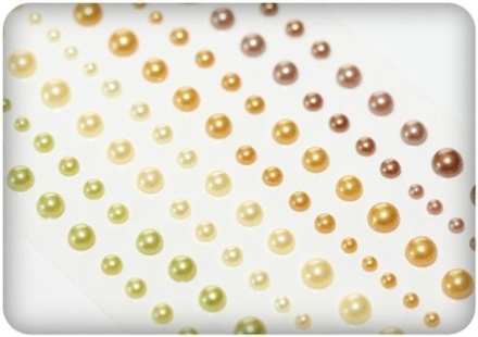 Клейові напівперлинки, 120 шт., 4 кольори, Версаль 1