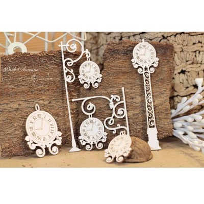 Чипборд Scrapiniec - Годинник Park Avenue мікс, 5шт.ук