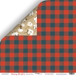 Аркуш двостороннього паперу для скрапбукінгу від Scrapmir - Червоний Плед - Merry Christmas, 30x30cм